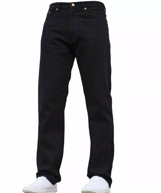 Men’s Straight-Fit 100% Cotton Denim Jeans, Classic 5 Pocket Design